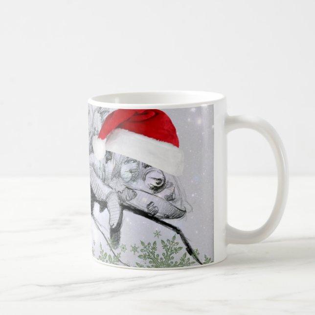 Ein Chamäleon-Weihnachtswickelrock Tasse (Rechts)
