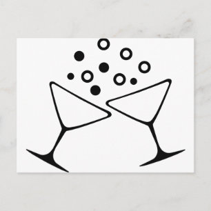 Ein Champagnertoast Postkarte