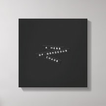 Ein Chaos, das die Leinwand der Labels mit einem h