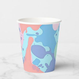 Ein chaotisches Farbmuster Pappbecher