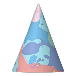 Ein chaotisches Farbmuster Partyhütchen