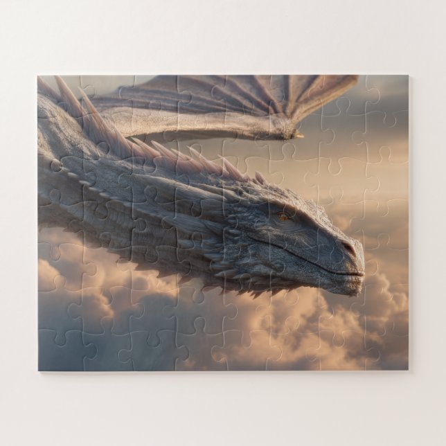 Ein charmanter Fantasy-Drache in einer magischen L Puzzle (Horizontal)