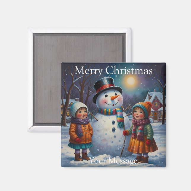 Ein charmanter Weihnachtskonzert Kühlschrankmagnet Magnet (Vorderseite/Rückseite)