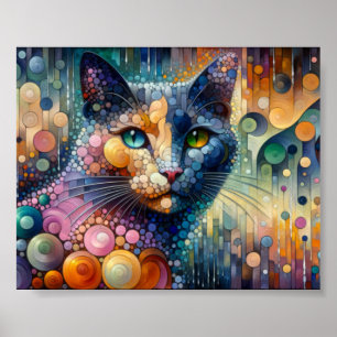 Ein chatoyantes Porträt eines alten Poster