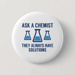 Ein Chemist gefragt Button