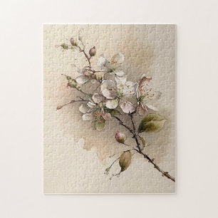 Ein Cherry Blossom Zweigstelle Wasserfarbe Puzzle