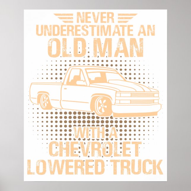 Ein Chevrolet-Lastwagen mit abgesenktem Oldtimer a Poster (Vorne)