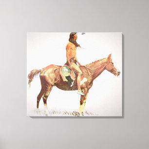 Ein Cheyenne Brave, 1901 (Farbelitho) Leinwanddruck