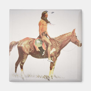 Ein Cheyenne Brave, 1901 (Farbelitho) Magnet