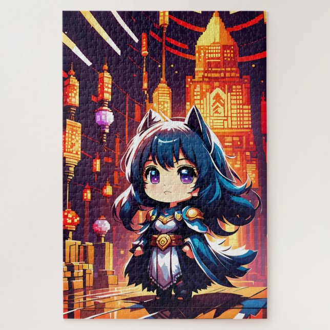 Ein Chibi-Heroin im Universum des Pixels Puzzle (Vertikal)