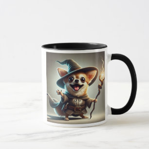 Ein Chihuahua-Hund als Zauberer. Tasse