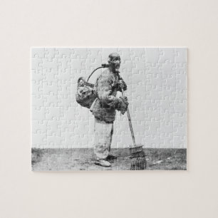 Ein chinesischer Tagelöhner, c.1870 (b/w Foto) Puzzle
