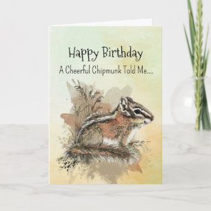 Ein Chipmunk Persönlichkeit Geburtstagskind Tier Karte