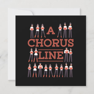 Ein Chor Line Chorchor Sängerin Musikergeschenk Einladung