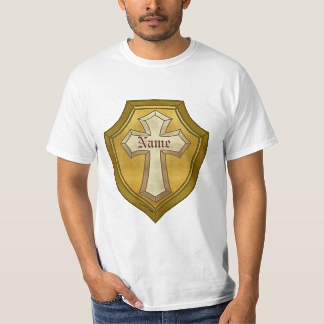 Ein Christlicher Kreuzschild T-Shirt (Vorderseite)