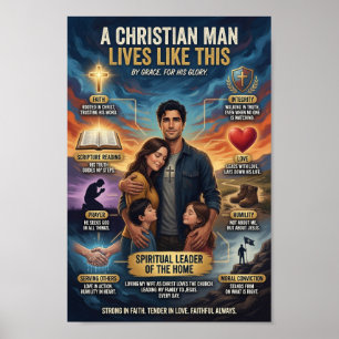 Ein christlicher Mann lebt so Poster