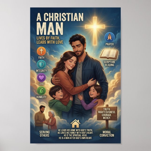 Ein christlicher Mann Poster (Vorne)