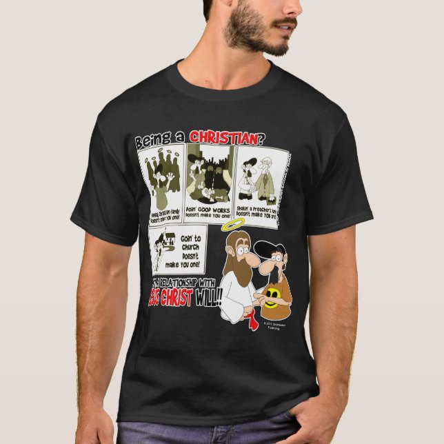 Ein christliches sein (Sepia) T-Shirt (Vorderseite)