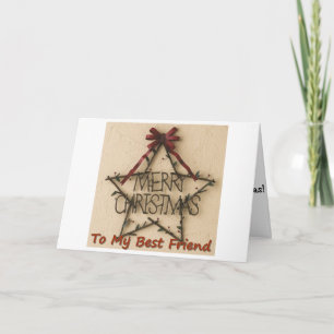 EIN CHRISTMAS STAR FÜR BESTES FREUND BEI CHRISTMAS FEIERTAGSKARTE