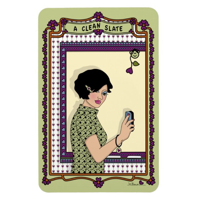 Ein "Clean Slate_A_4x6"-Kühlschrank-Magnet Magnet (Vertikal)