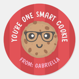 Ein cleverer Cookie Valentinstag-Aufkleber Runder Aufkleber