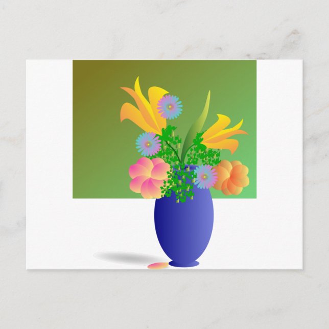 Ein Clipart Blume Bouquet Postkarte (Vorderseite)