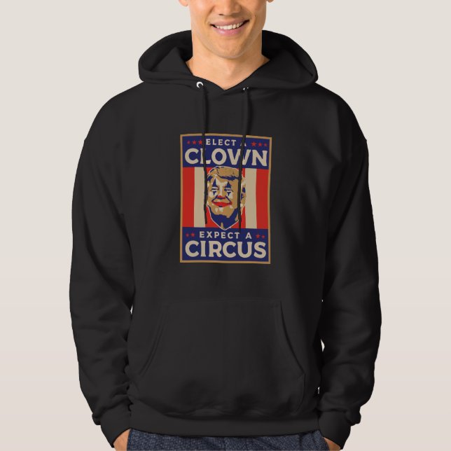 Ein Clown wählen Erwarten eines Zirkus Hoodie (Vorderseite)
