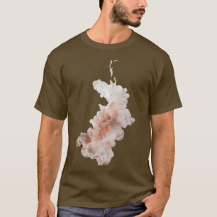 Ein Cluster aus rosa Silber und weiß wie in T-Shirt