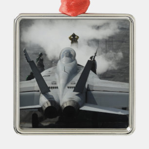 Ein Cockpit signalisiert eine F/A-18F Silbernes Ornament