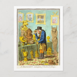 Ein Cognocenti, der darüber nachdenkt Postkarte