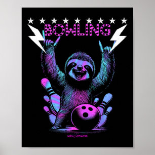Ein Cooler Bowling mit Blitzschlag Poster