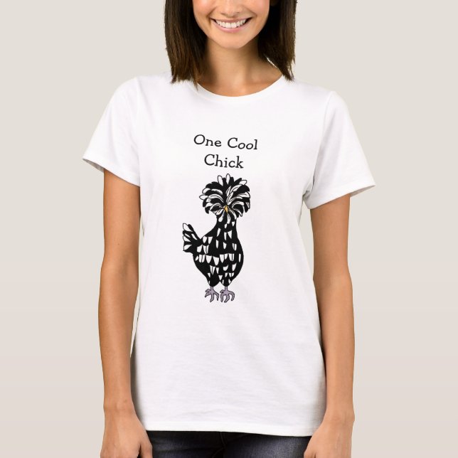 Ein Cooler Chick Funny Polish Hen Chicken Spaß T-Shirt (Vorderseite)