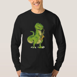 Ein Cooler Dinosaurier, der Saxophon spielt T-Shirt