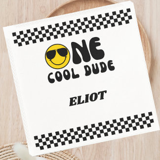 Ein Cooler glücklicher Typ erster 1. Geburtstag Serviette