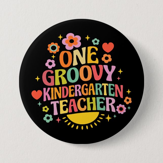 Ein cooler Kindergartenlehrer Button (Vorderseite)