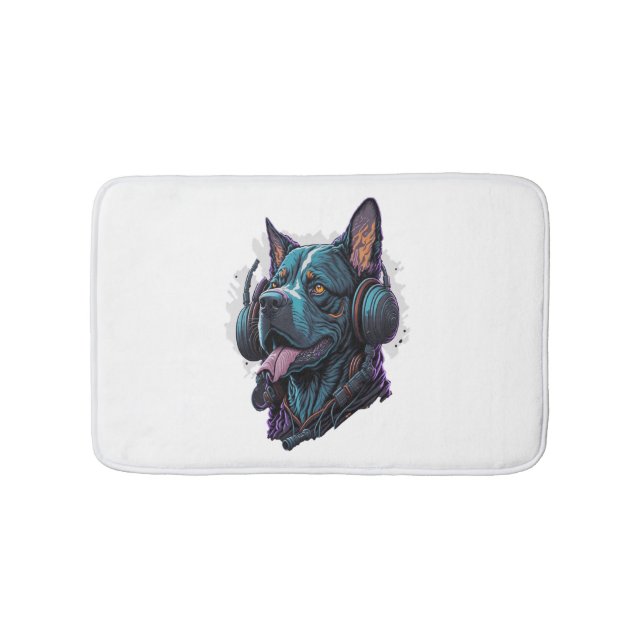 Ein cooler Musikhund Badematte (Vorderseite)
