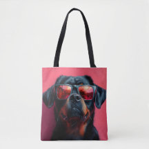 Ein cooler Rottweiler mit Sonnenbrille