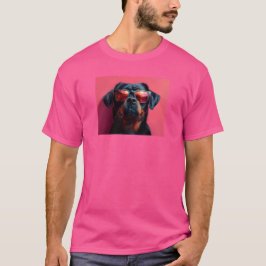 Ein cooler Rottweiler mit Sonnenbrille T-Shirt