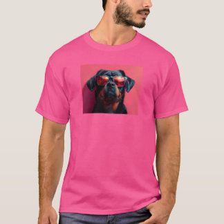 Ein cooler Rottweiler mit Sonnenbrille T-Shirt