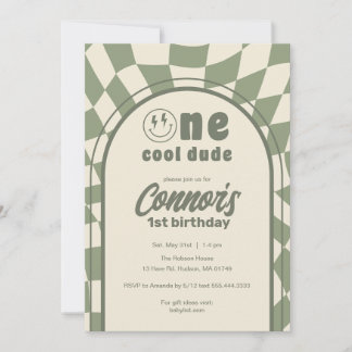 Ein cooler Typ: Einladung zum ersten Geburtstag