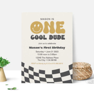 Ein Cooler Typ zum Geburtstag Einladung ・ Glücklic