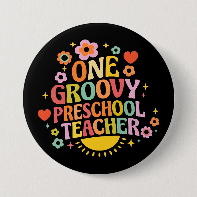 Ein cooler Vorschullehrer Button (Vorderseite)