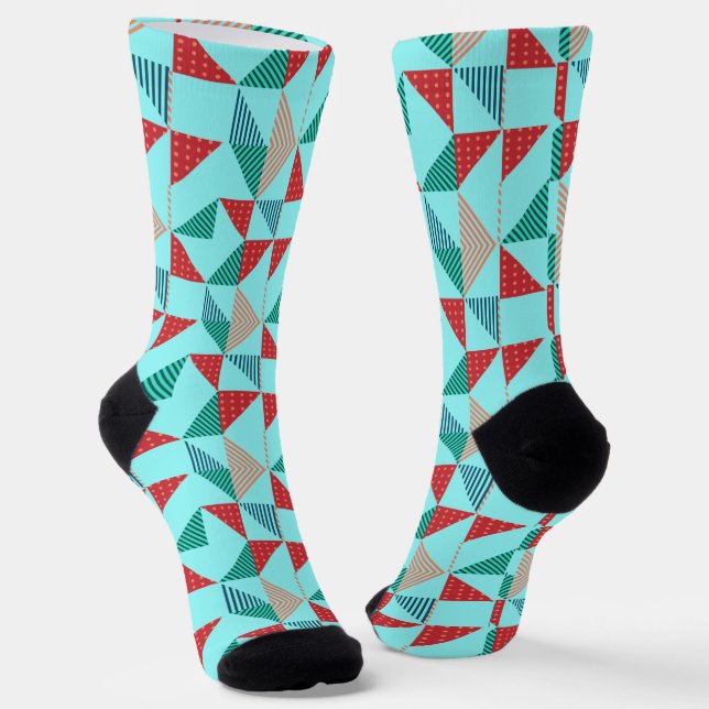 Ein cooles Retro-Musterdesign Socken (Gewinkelt)
