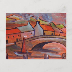 EIN CORNWALL-DORF POSTKARTE