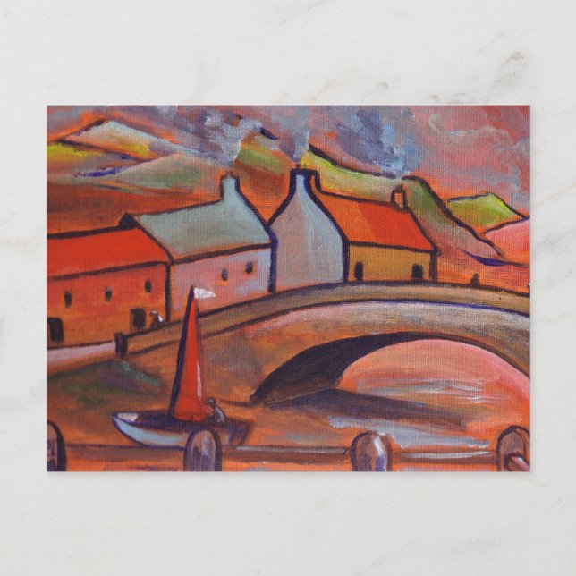 EIN CORNWALL-DORF POSTKARTE (Vorderseite)