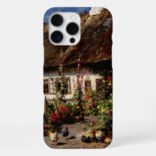 Ein Cottage-Garten mit Hühnern von Peder Monsted iPhone 16 Pro Max Hülle