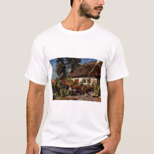 Ein Cottagegarten mit Hühnern von Peder Monsted T-Shirt