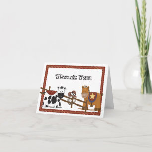 Ein Cowboy Cowgirl Dankeschön Card Dankeskarte