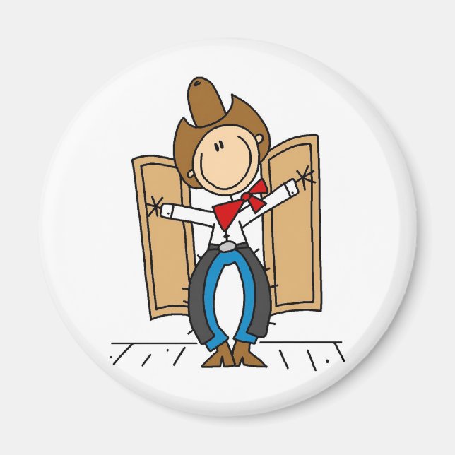 Ein Cowboy-Eintrittsmagnet Magnet (Vorne)