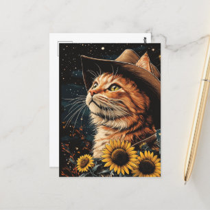 Ein Cowboy Kitty Postkarte